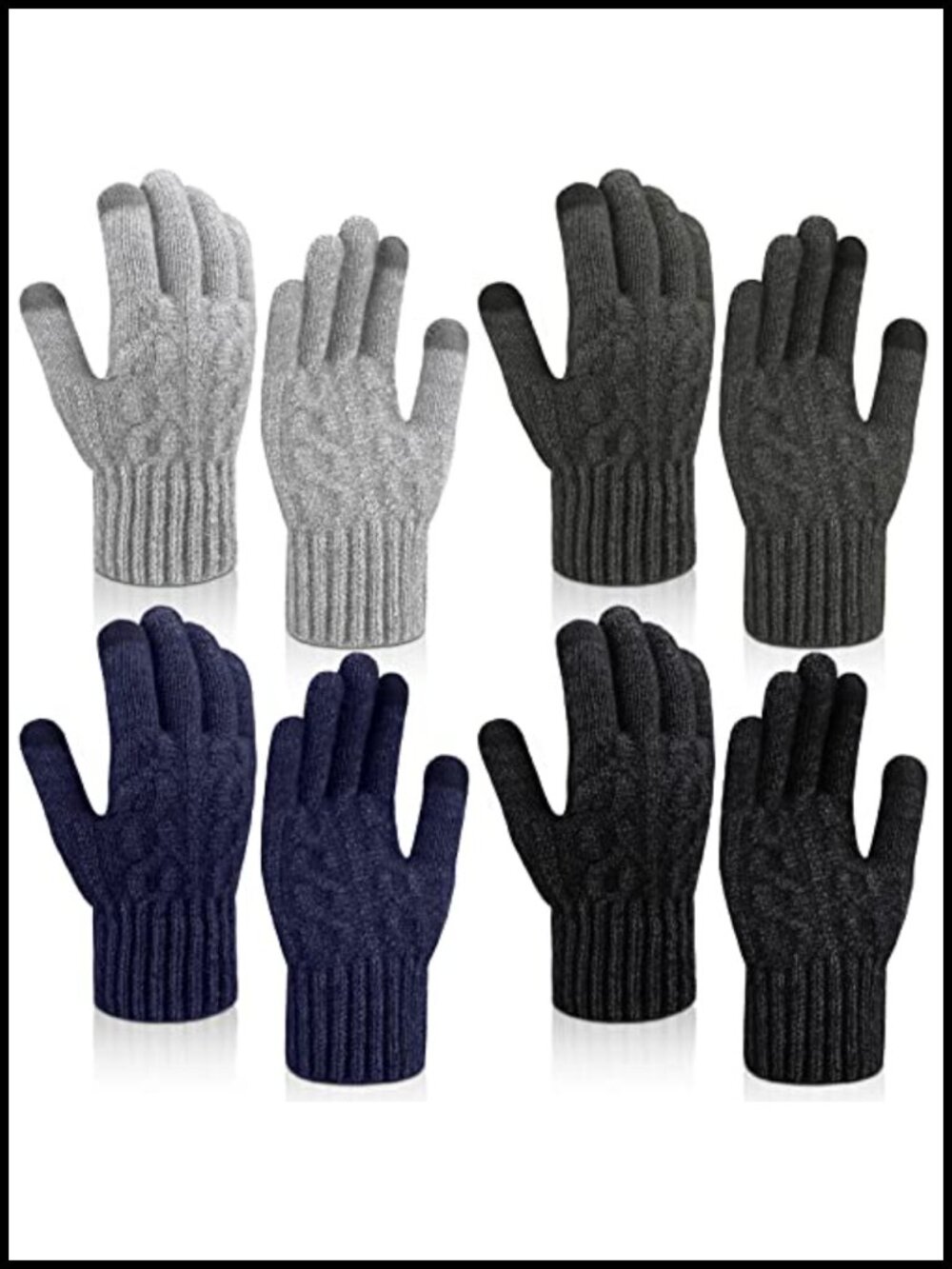 Knit Winter Gloves Touchscreen Warm Thermal Texting